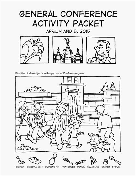 general conference coloring pages activity packet book  mormon