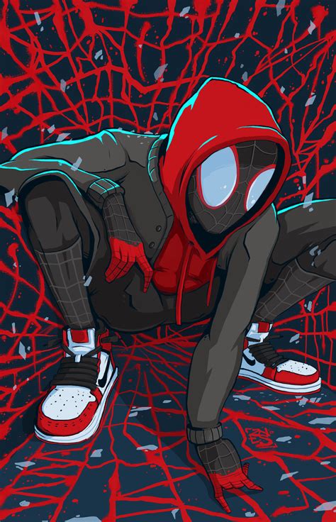 miles  nes spiderman art marvel comics wallpaper spiderman artwork