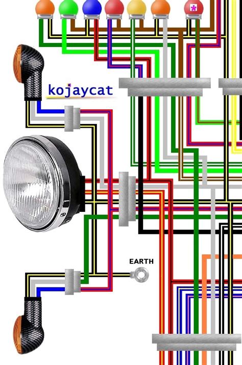 kawasaki zxa ninja   usa colour wiring diagram