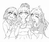 Bff Coloring Pages Cute Girls Printable Kids Friends Adults Color Print Template sketch template
