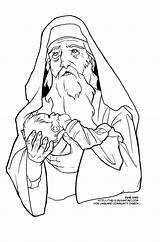 Zechariah Advent Simeon sketch template