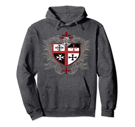 templar knights cross hoodie emblem coat  arms ln lntee