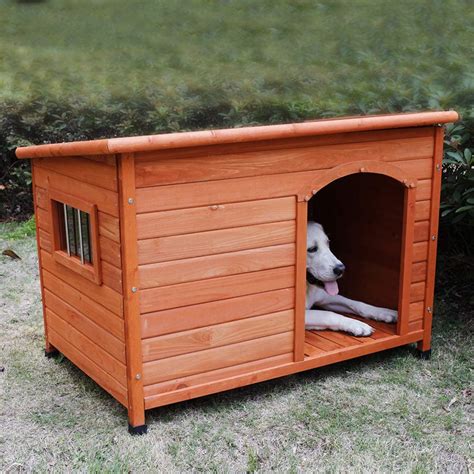 rockever wood dog houses outdoor insulated weatherproof dog houses   door cute