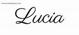Lucia Name Lucio Tattoo Designs Classic Printable Cursive Freenamedesigns Graphic sketch template