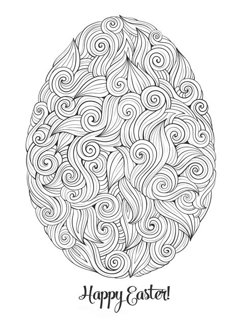 easter egg easter adult coloring pages