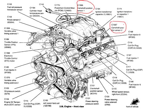 engine diagram   replacement   camshaft position sensor