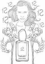 Adulte Parfum Armani sketch template