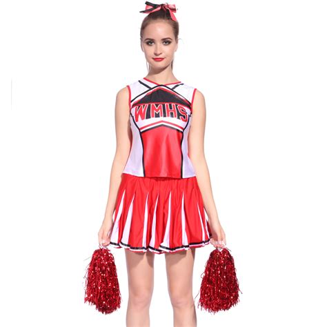 rot cheerleader schoolgirl kostüm uniform cheerleading cheer leader