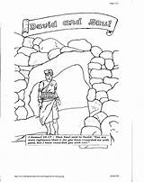 Coloring David Saul Bible King Pages Spares Cave Samuel Sunday School Children Crafts Kids Clipart Colouring Search Courage Template Respect sketch template