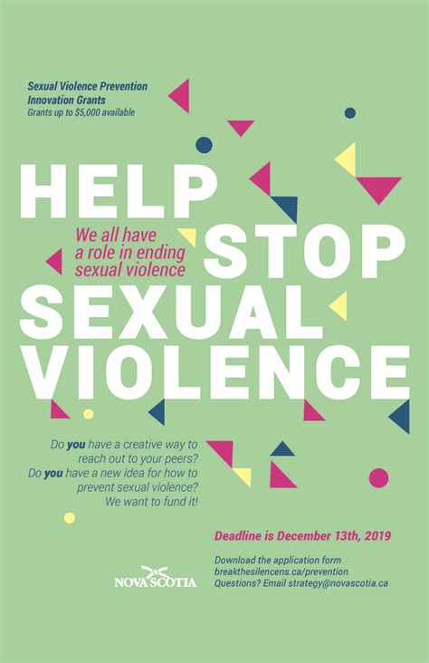 2019 Sexual Violence Prevention Innovation Grant Poster Eng Web