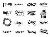 Ambigram Ambigrams Word Anagram sketch template