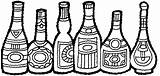 Botellas Colorir Garrafas Desenhos sketch template