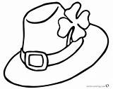 Clover Leaf Four Coloring Pages Fancy Hat Printable Kids sketch template