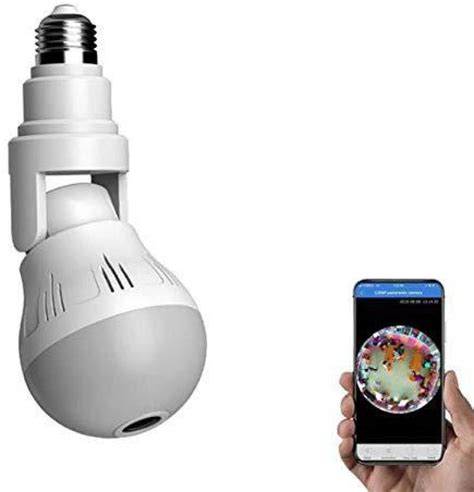 bmc wireless panoramic bulb  ip camera p fisheye vision remoting monitoring home