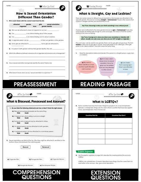 Sexual Orientation Grades 6 To Adult Print Book Lesson Plan Ccp