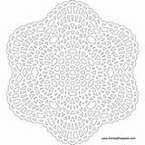Mandala Crochet Pattern Lace Coloring Pages Color Template Patterns Printables Mandalas Printable Transparent Inspired Flower Lineart Large Embroidery Doily Redux sketch template