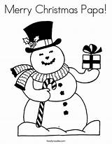 Coloring Christmas Merry Papa Cheer Pages Snowman Bringing Gifts Print Noodle Primarygames Cursive Pdf Twistynoodle Built California Usa Outline Twisty sketch template