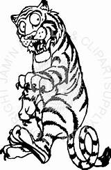 Paw Getdrawings Tiger Drawing sketch template