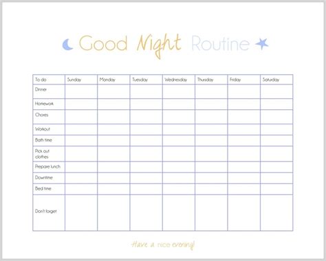 printable adhd routine charts customize  print