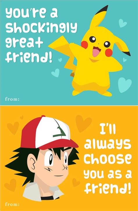 printable pokemon valentines cards  kids pokemon valentine