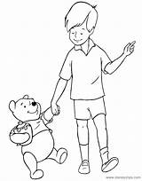 Christopher Robin Pooh Coloring Pages Disneyclips Funstuff sketch template