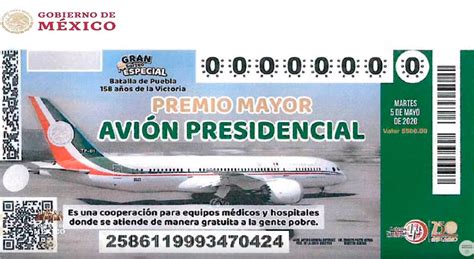Así Es El Boleto De La Rifa Del Avión Presidencial En La Lotería