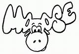 Moose Clipart Cartoon Coloring Clip Head Drawing Cliparts Pages Vector Cute Silhouette Library Popular sketch template