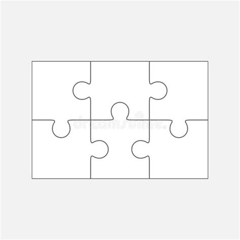 jigsaw puzzle parts blank  pieces stock illustration puzzle