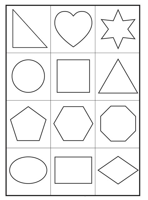 shapes coloring page shapes circle