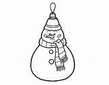Snowman Coloring Christmas Decoration Coloringcrew sketch template