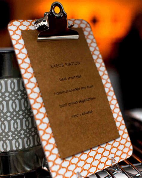 unique menu cards and displays martha stewart weddings