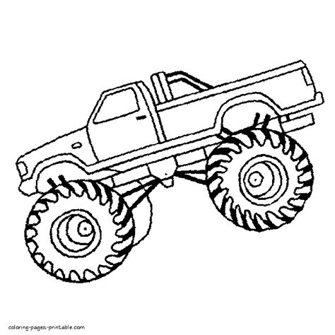 monster truck coloring page coloring pages printablecom