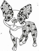 Boston Terrier Coloring Pages Printable Dog Color Animal Dogs Terriers Cat Drawing Zentangle Adult Zentangles Patterns Sketch Choose Board Getcolorings sketch template