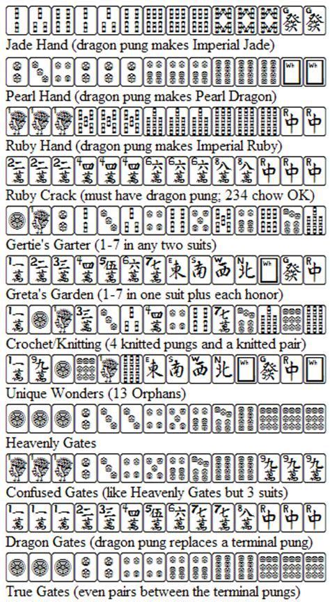 mahjong rules printable images similar  related articles aggregated