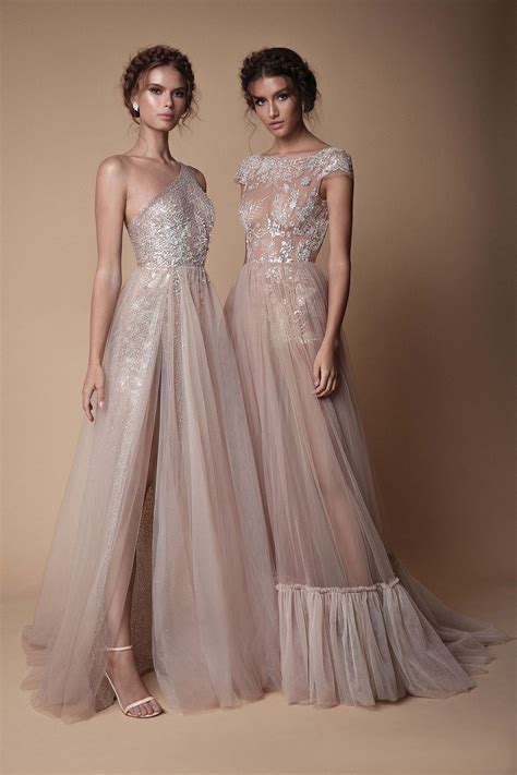 2018 Berta One Shoulder Long Prom Dresses With High Side