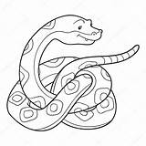 Snake Piel Escamas Respiran Vipera Serpente Viper Vettoriali Coiled Serpientes Manera sketch template