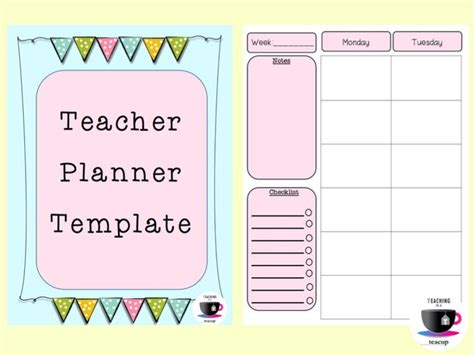 freebie teacher planner templates teaching resources
