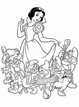 Dwarfs Seven Disney Zwerge Sieben Malvorlage Schneewittchen Prinzessin sketch template