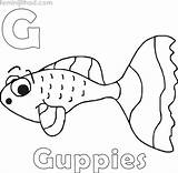 Coloring Guppy sketch template