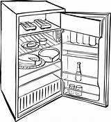 Fridge Refrigerator Coloring Drawing Open Clipart Food Sketch Pages Clip Empty Drawings Printable Kids Rocks Color Getdrawings Paintingvalley Getcolorings Print sketch template