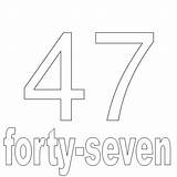 Number Forty Twenty Three Pages Coloring Seven sketch template