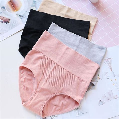 2019 fashion soft highwaist seamless 3d honeycomb underwear panties