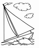 Sailboat Kids Clipart Coloring Library Book Printable sketch template