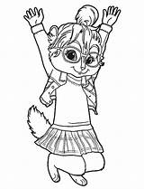 Coloring Chipettes Pages Alvin Brittany Getdrawings Chipmunks Print Jump Getcolorings Choose Board sketch template