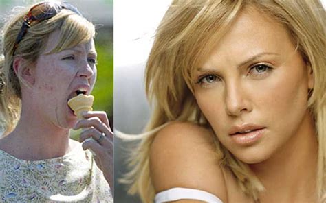 Charlize Theron Without Makeup Photoshop And With