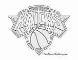 Logo Knicks Coloring Nba Stencil Houston York Rockets Pages Getcolorings Ncaa Basketball sketch template