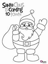 Coloring Santa Town Claus Pages Coming Christmas Bubakids Book sketch template