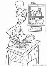 Ratatouille Coloring Pages Rat Cooking Chef Printables Story Alfredo Practicing Kids sketch template
