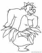 Baloo Jungle Book Coloring Pages Disneyclips Disney Color Disguise Funstuff sketch template