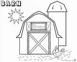 Barn Coloring Pages Chicken Sun Printable Kids sketch template